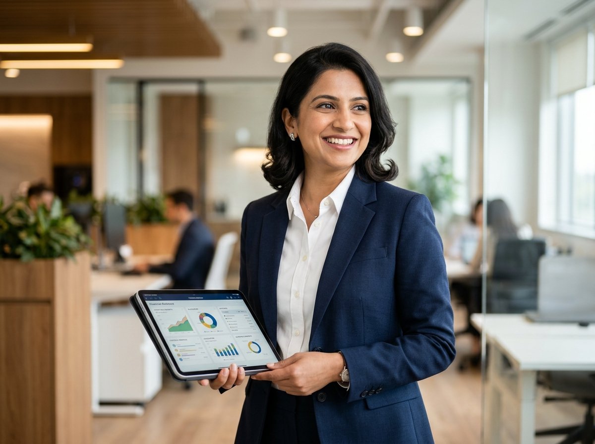 Distroo Financial Advisor using digital tablet