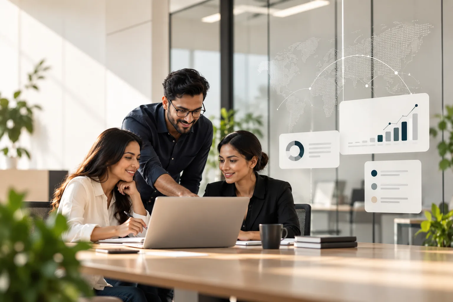 Experienced advisors collaborating on business solutions