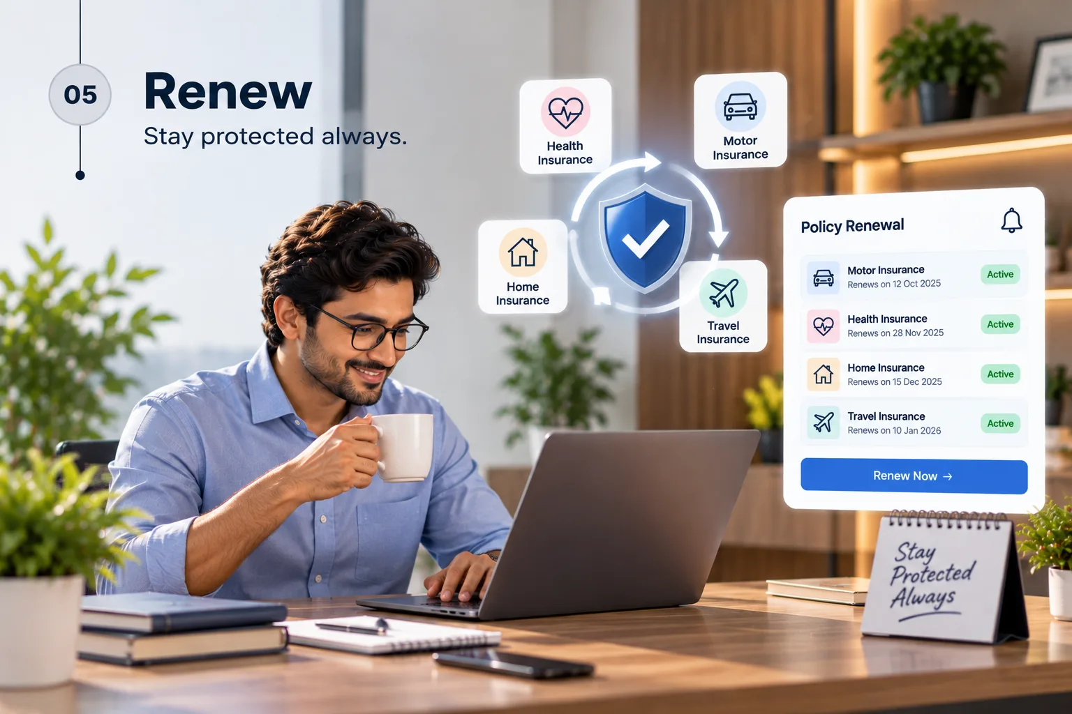 Seamless renewal ensuring lifelong insurance protection
